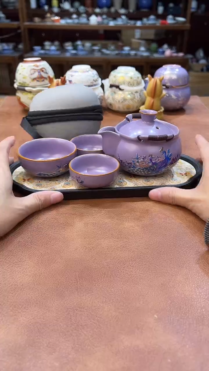 真的很便宜会开片的旅行茶具