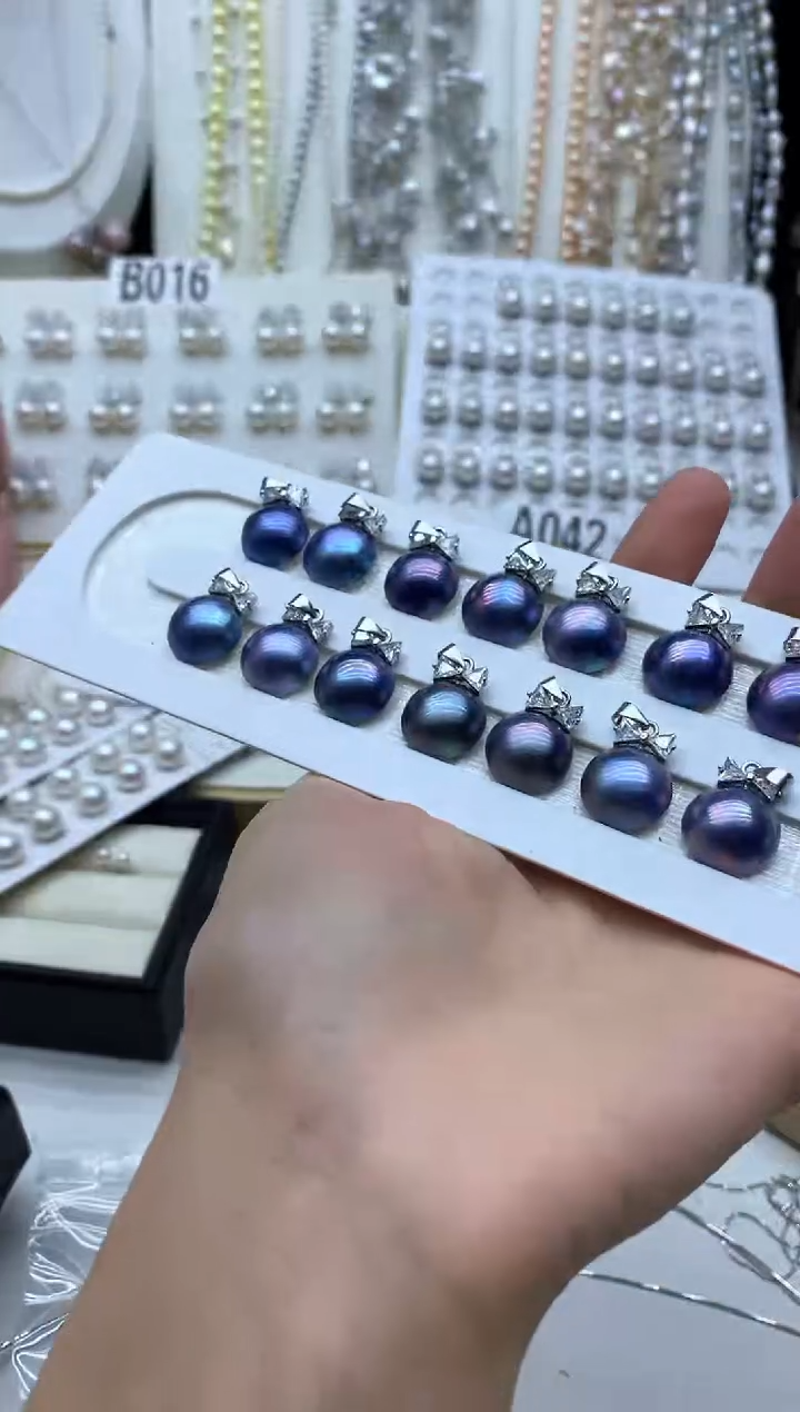 银S925镶嵌拼合珍珠（马贝珠）吊坠(不含链)多样性发其一