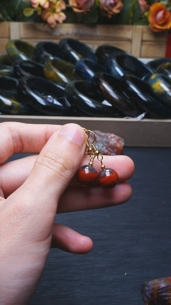 【闪购商品】水晶L029极光荆棘玫瑰耳钩/对未镶嵌多样性发其一