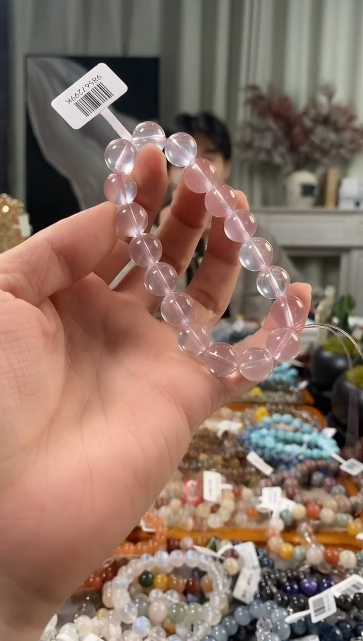 未镶嵌手链水晶李*心粉水晶