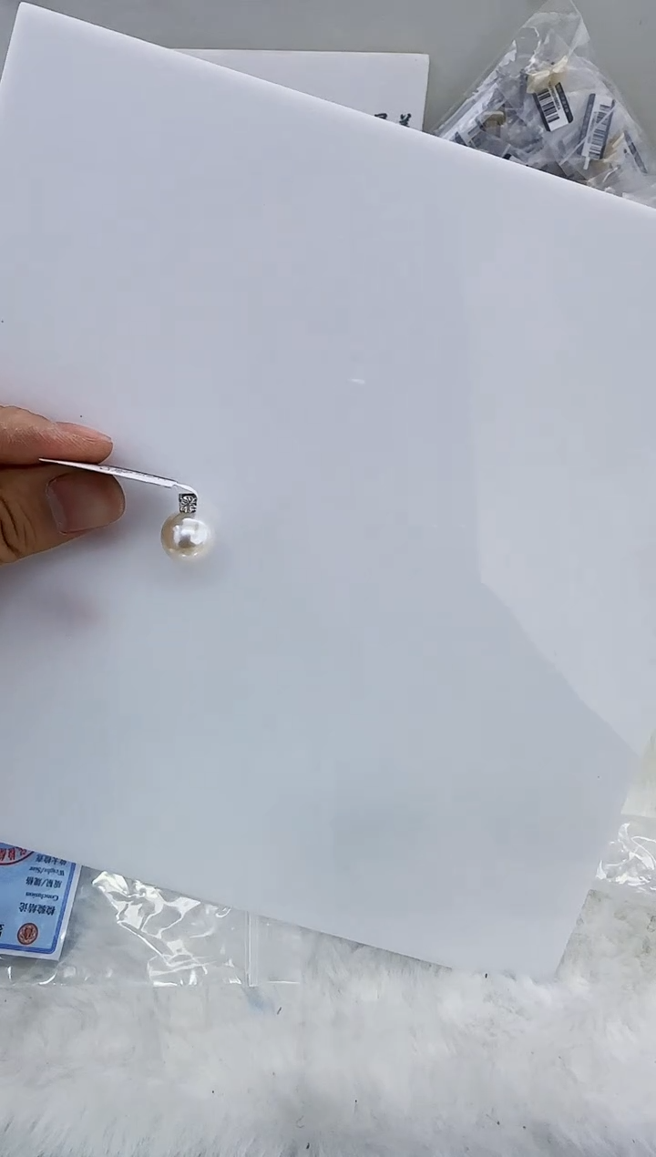 18K金镶嵌淡水珍珠DA曼塔珍珠吊坠13-14 y372