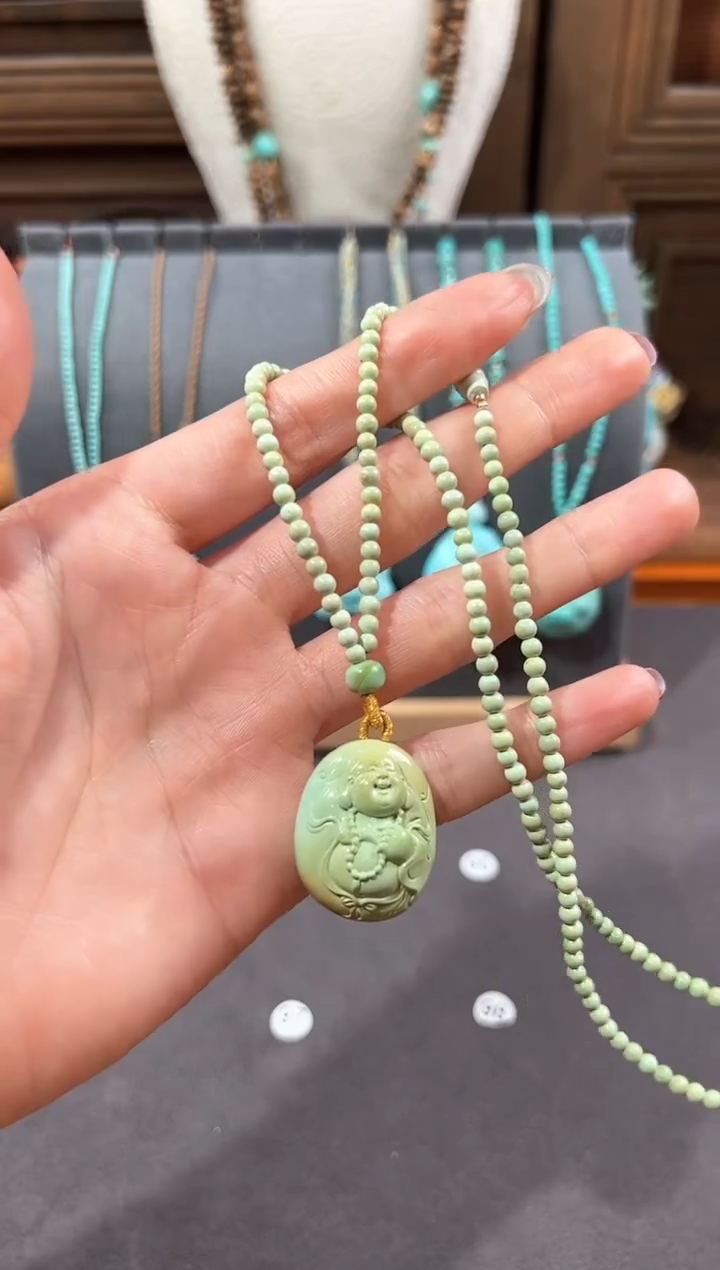 【闪购商品】绿松石颈饰18K金镶嵌绿松石项链