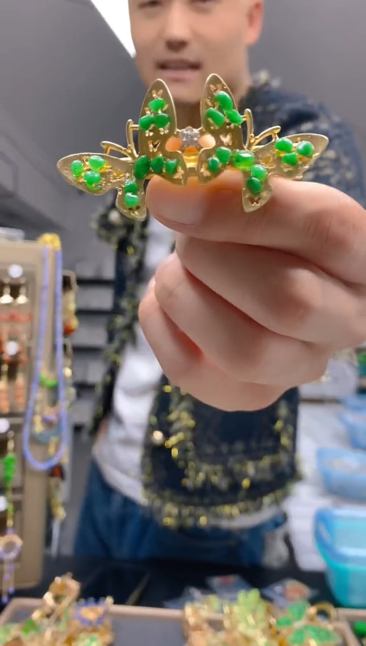 【闪购商品】翡翠耳饰合金196翡翠发簪