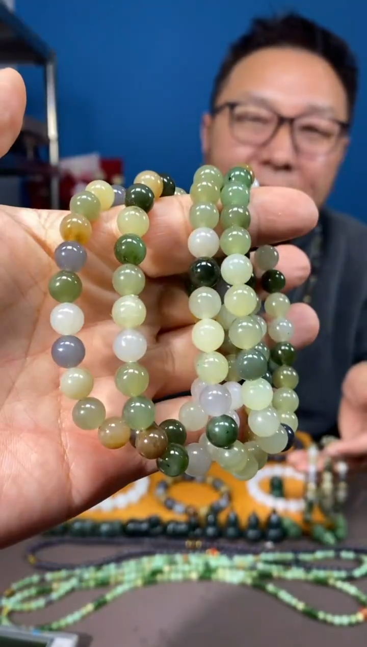 未镶嵌手链和田玉颜色多样性发货拍一发一