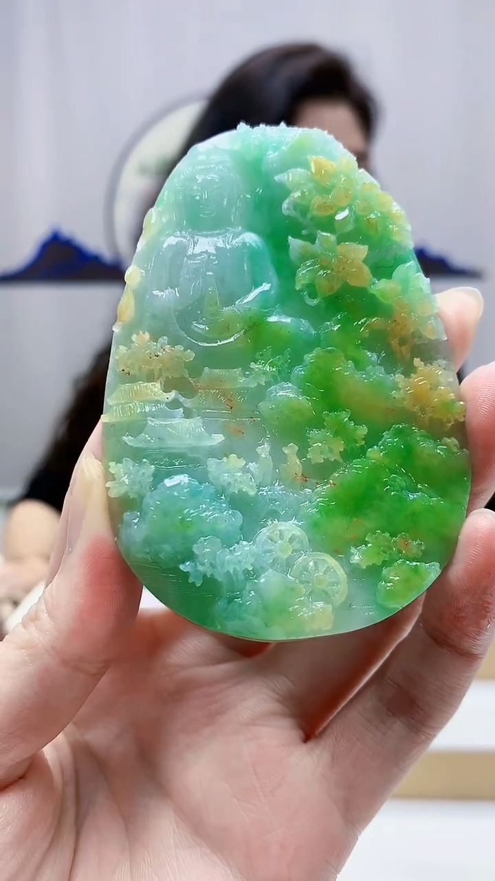 未镶嵌定制翡翠火*火4829zm-毛货挂件