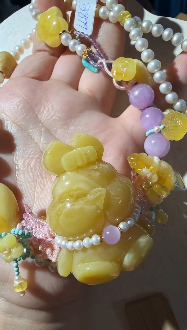 【闪购商品】蜜蜡项链未镶嵌蜜蜡小兔项链