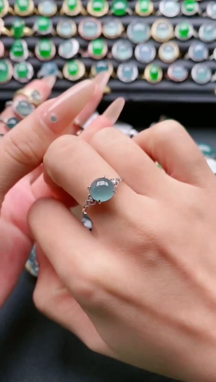 【闪购商品】翡翠戒指银S925镶嵌11111111111111