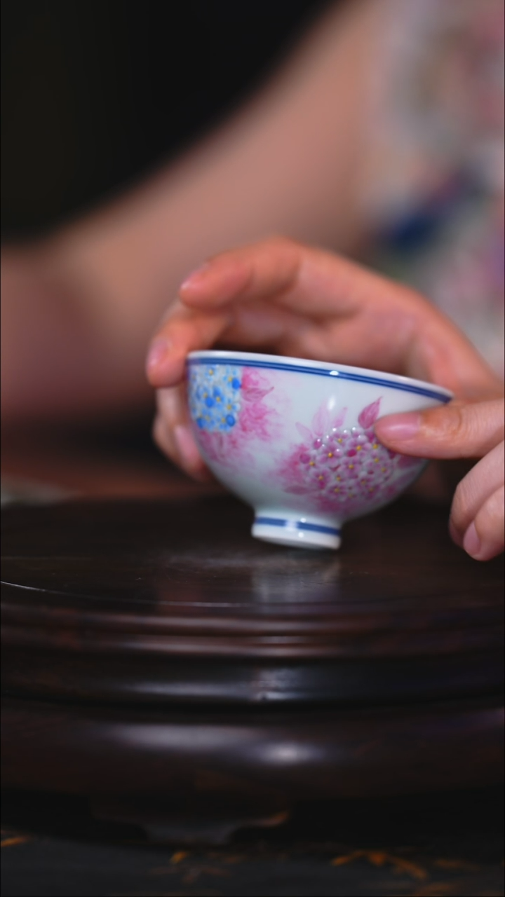 【见珊】专属立勤堂绣球花鸡心杯