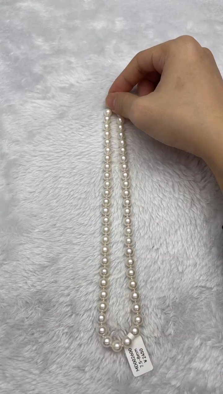 项链银S925镶嵌海水珍珠AK7.5-8mm