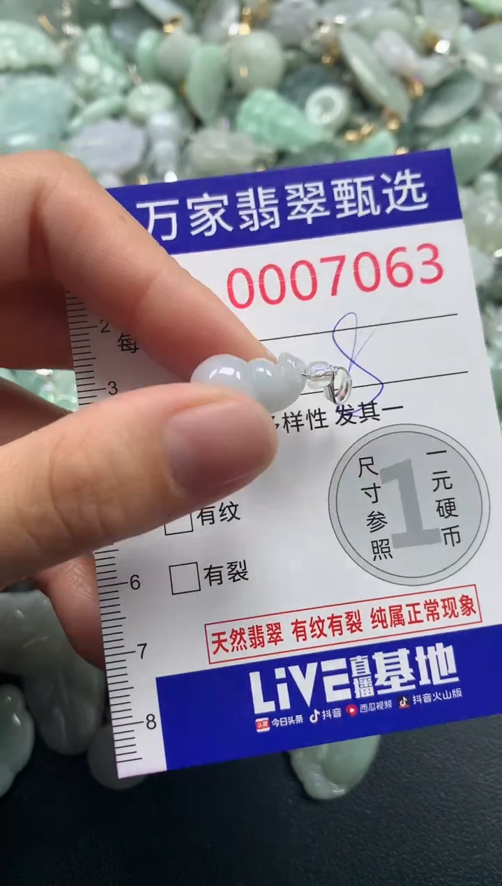 吊坠(不含链)未镶嵌翡翠7063