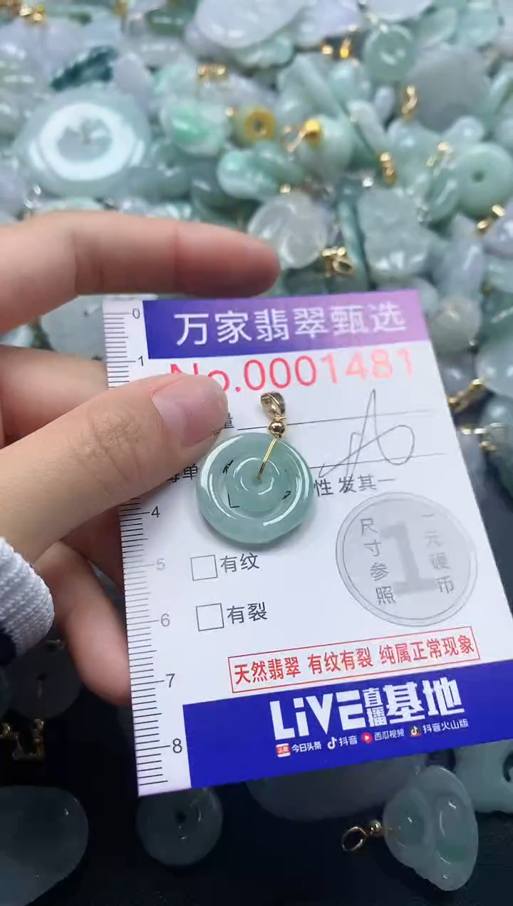 吊坠(不含链)未镶嵌翡翠1481