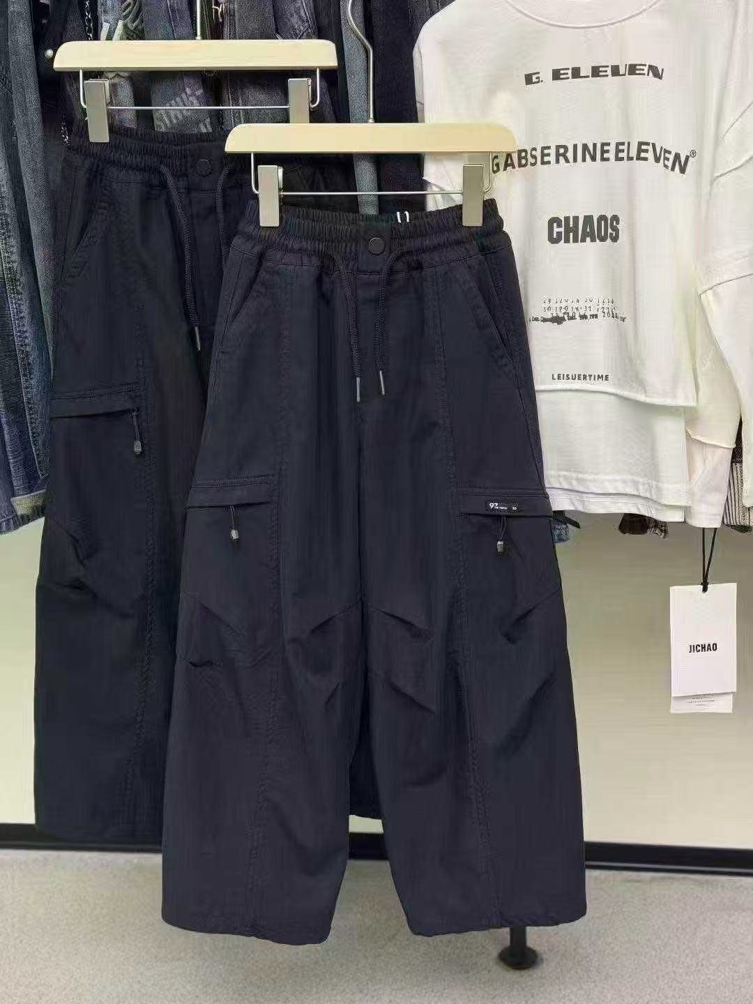  25636黑色户外一体绒休闲裤