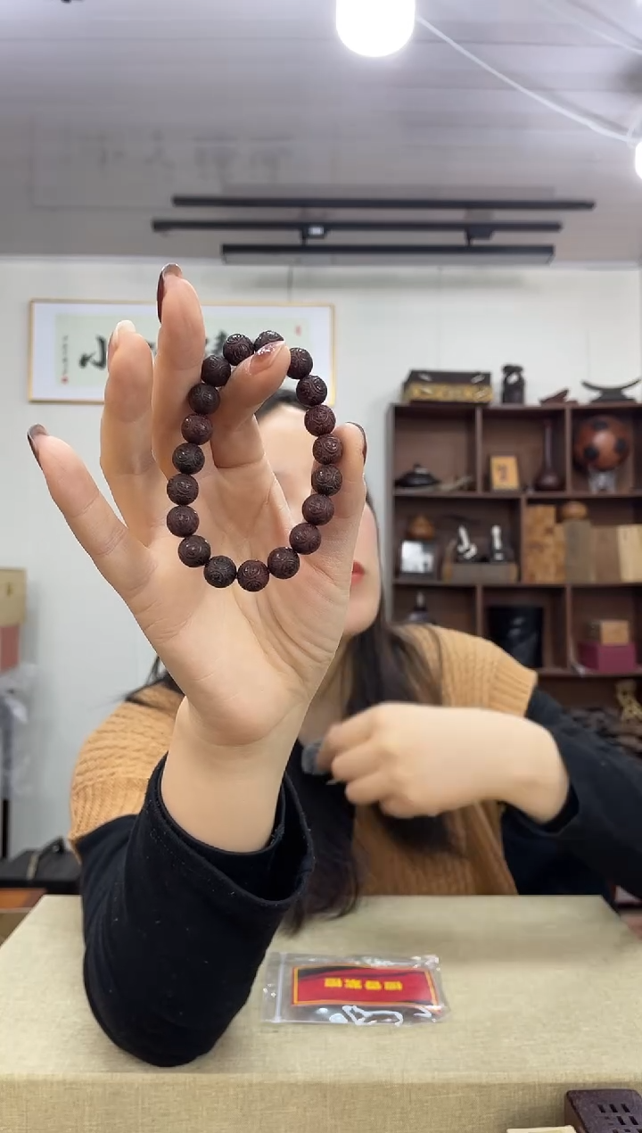 乌木类055小叶紫檀1.0箴言单圈串木木