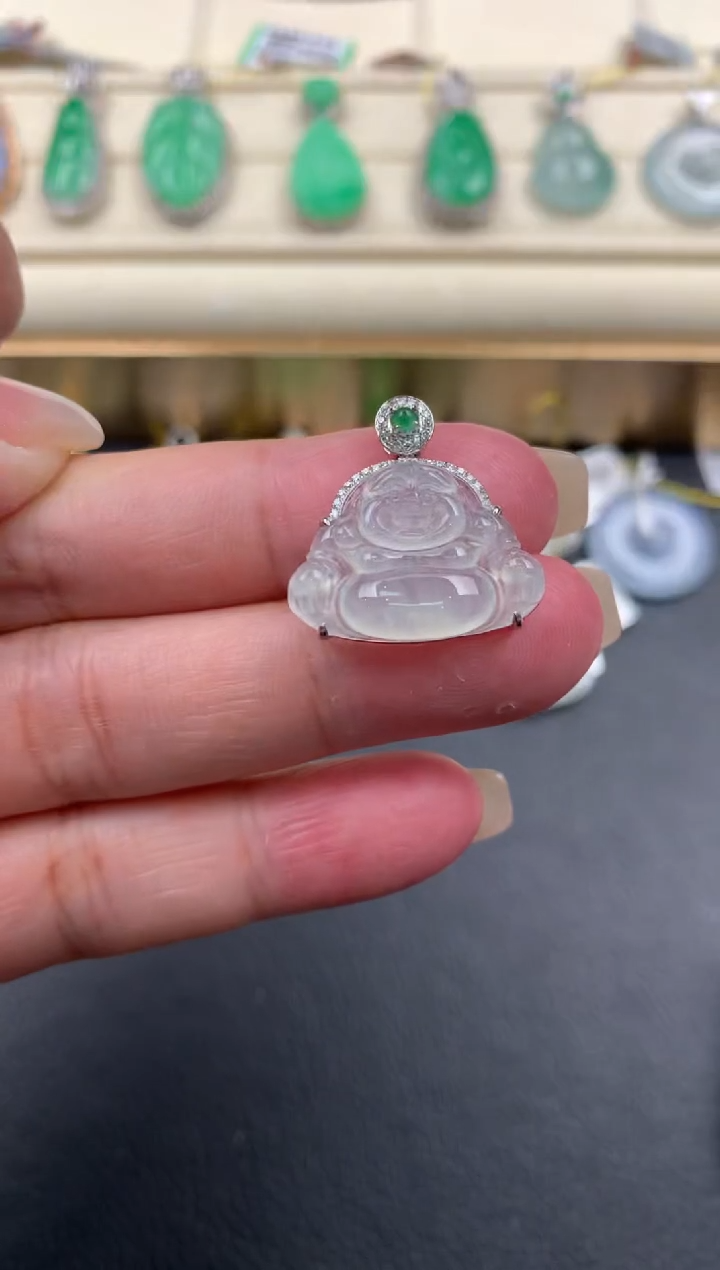 【闪购商品】翡翠颈饰18K金镶嵌Q605    