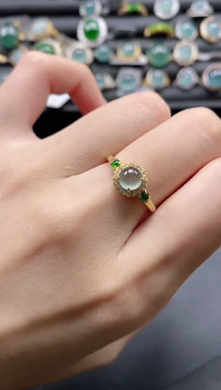 【闪购商品】翡翠戒指银S925镶嵌11111-
