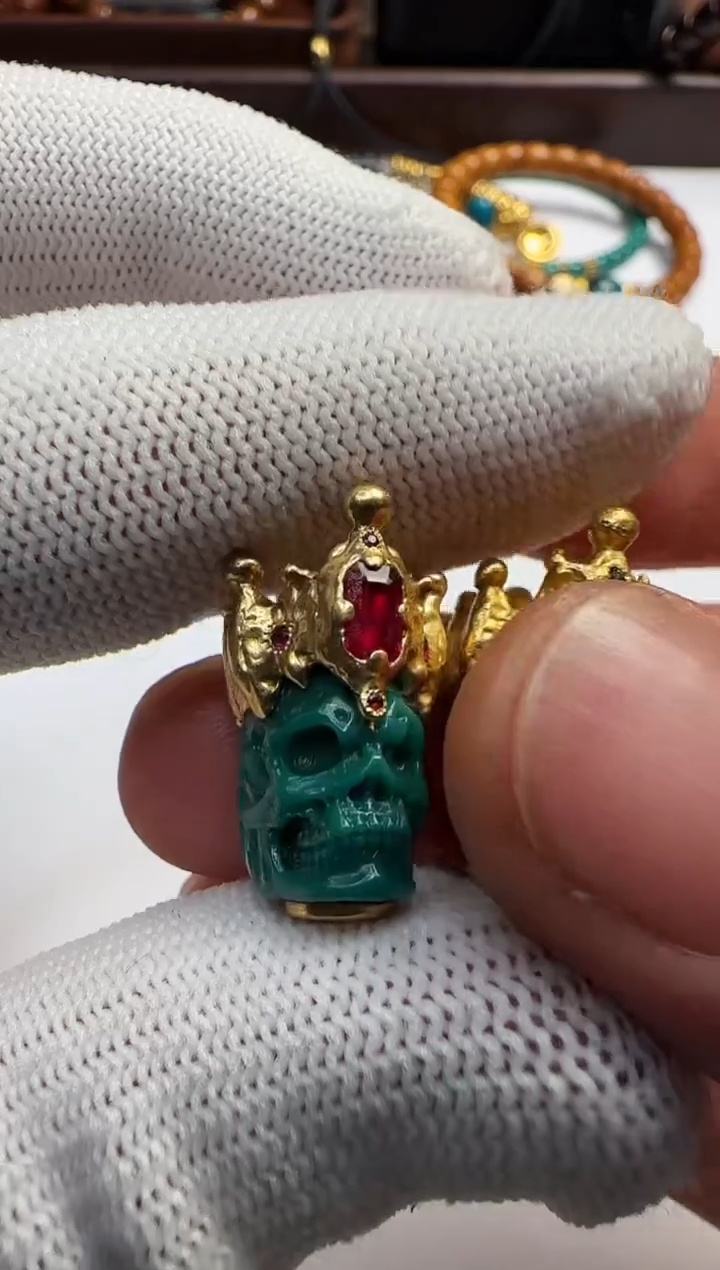 【闪购商品】绿松石珠宝奇石足金镶嵌00000001156456434