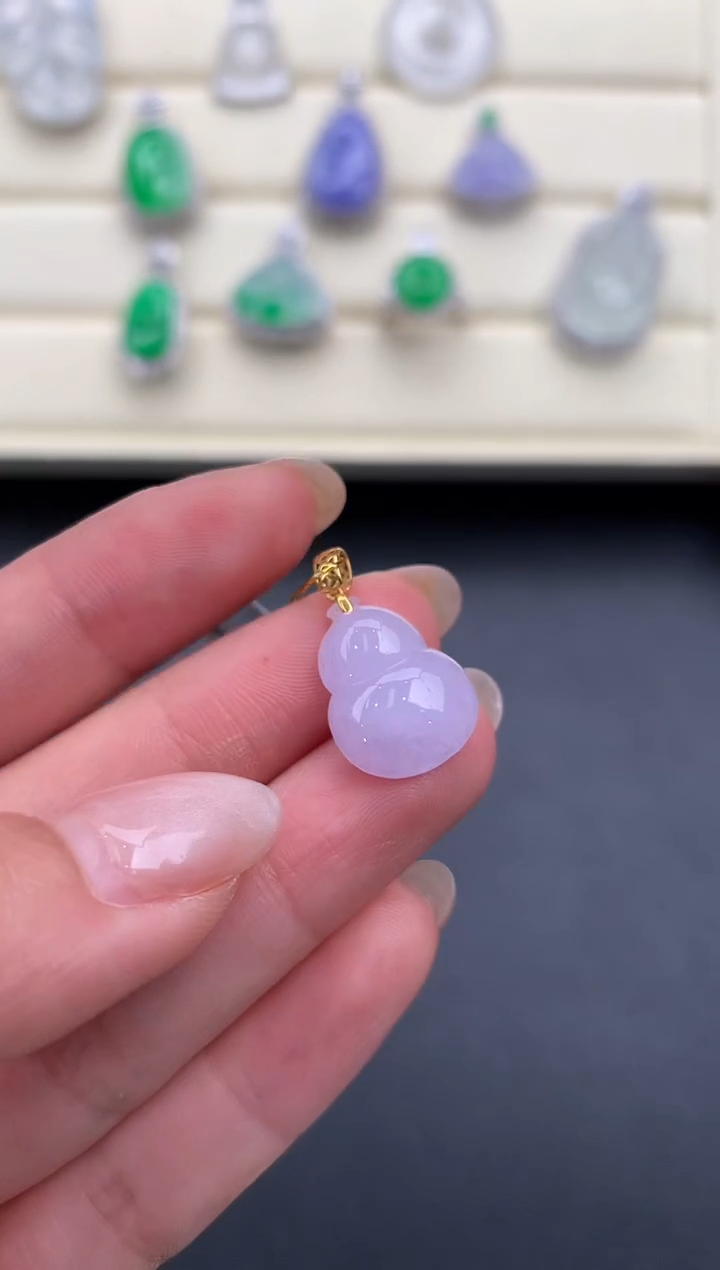 【闪购商品】翡翠颈饰18K金镶嵌Q308       