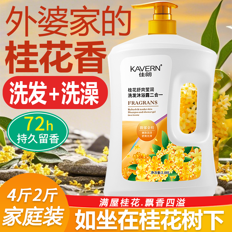 沐浴露洗发水二合一桂花香氛沐浴露滋润保湿留香男女洗发控油蓬松