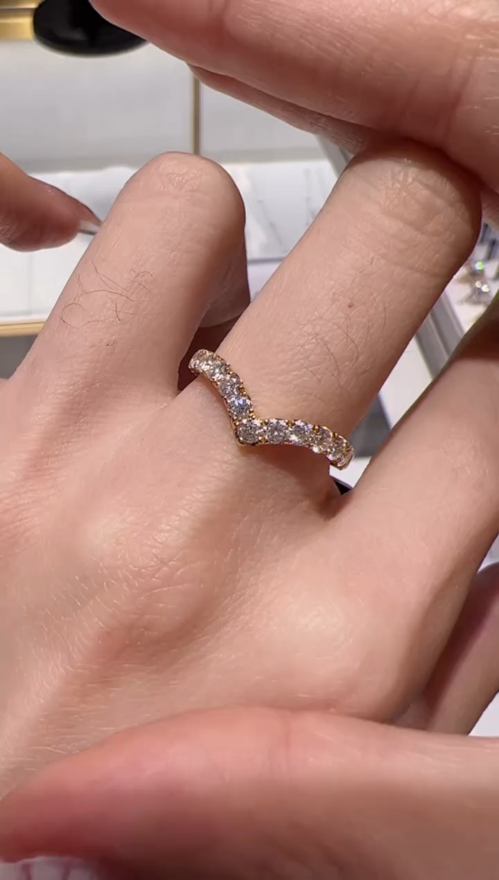 【闪购商品】实验室培育钻石18K金镶嵌@@11-16圈，拍下备注圈口