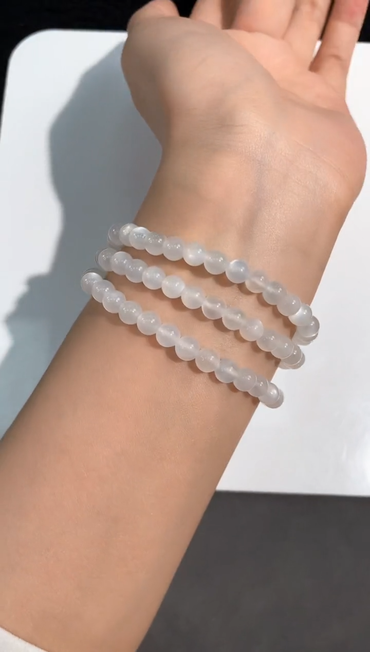 【闪购商品】手链未镶嵌月光石93号白月光三圈6mm