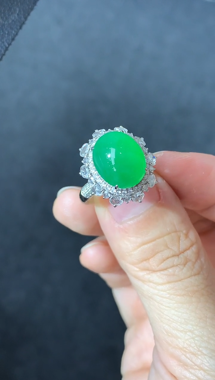 颈饰18K金镶嵌翡翠大****活818-中国好珍宝