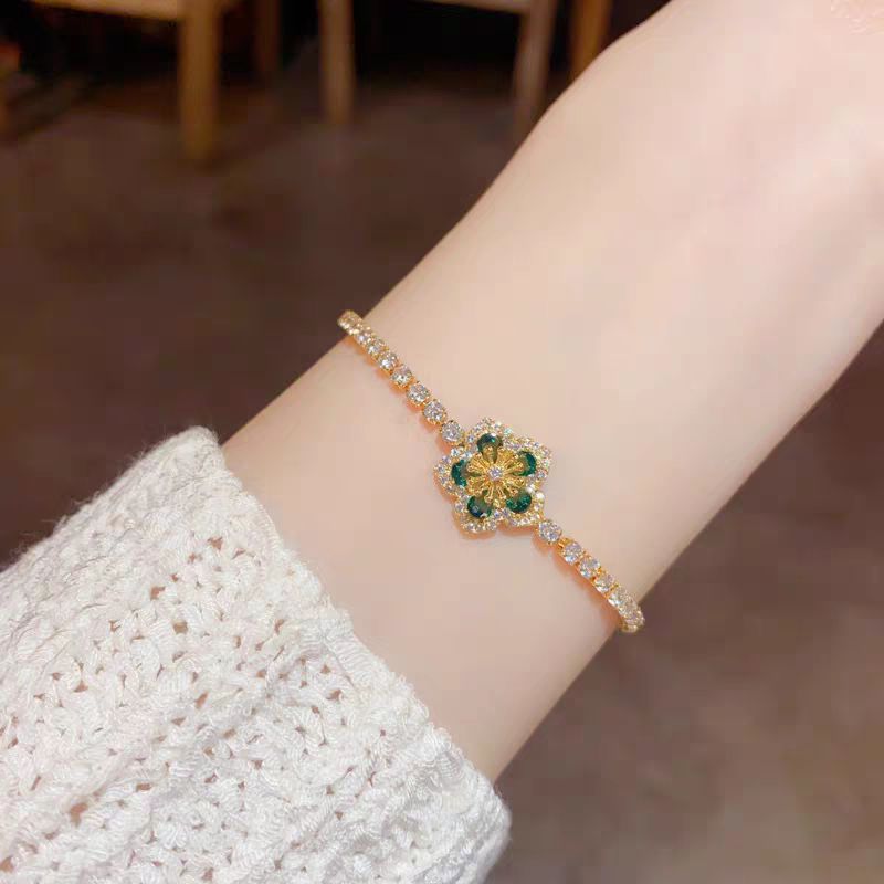 钛钢手链 6028旋转花花经典手链