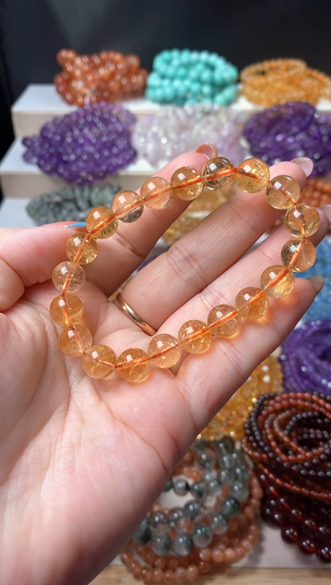 未镶嵌手串黄晶24