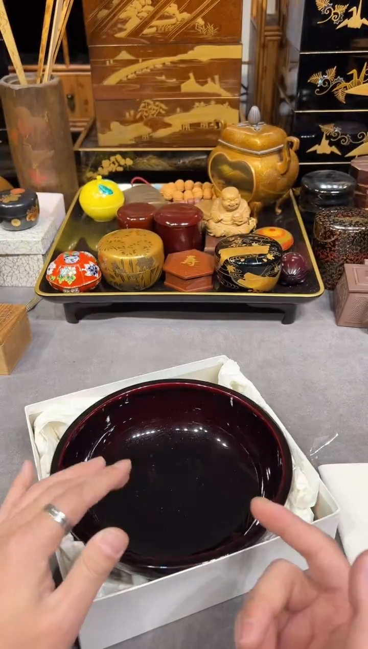 果子钵 大漆漆器大漆漆器