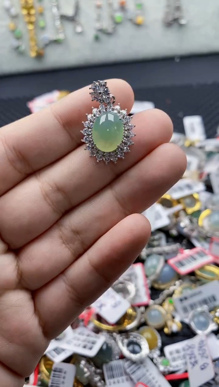 翡翠戒指银S925镶嵌10 000000   8