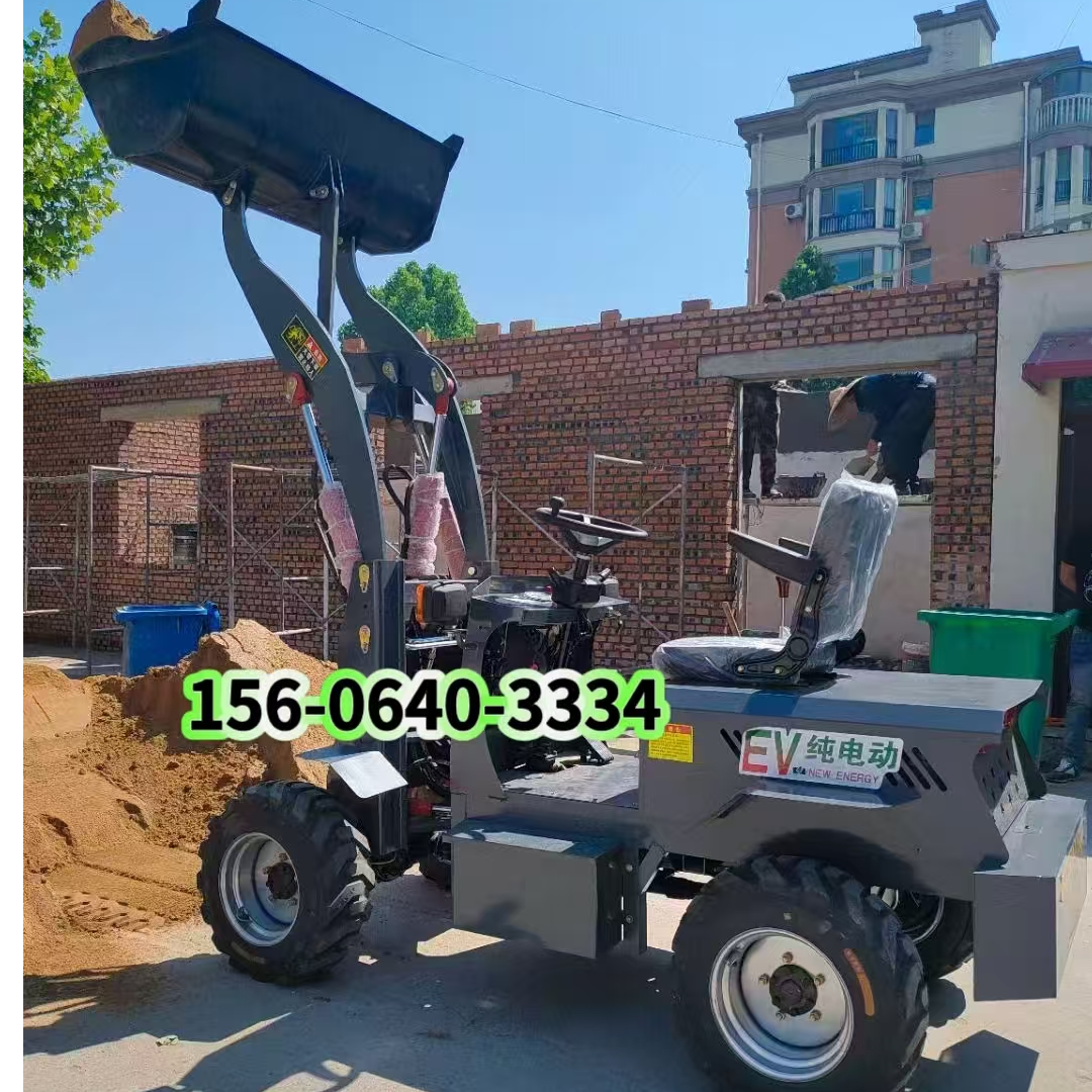 新款小型四驱电动装载机适用于养殖场工地清粪铲沙等工程小型铲车