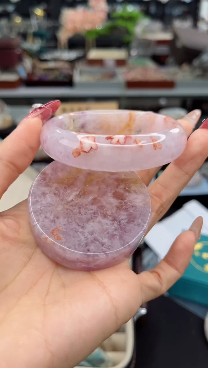 【闪购商品】石英质玉手镯未镶嵌57圈口（赠品镯心）2S957236