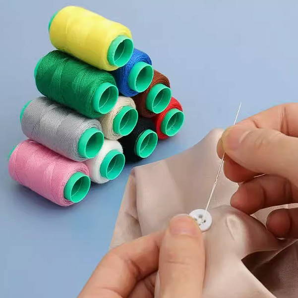 【3卷白3卷黑4卷彩色】送穿针器耐拉扯不掉色缝纫线手动diy水洗无忧