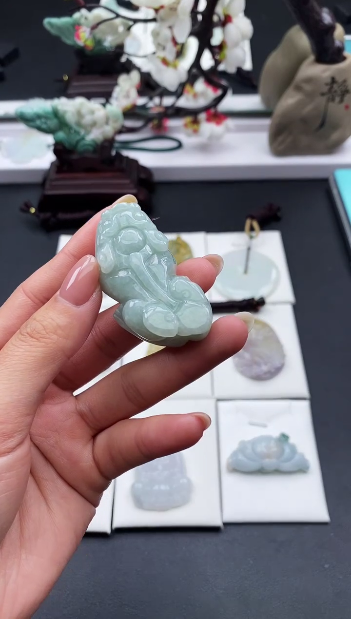 【闪购商品】翡翠颈饰未镶嵌天然缅甸A货翡翠