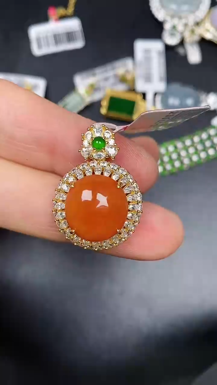 银S925镶嵌戒指翡翠7200