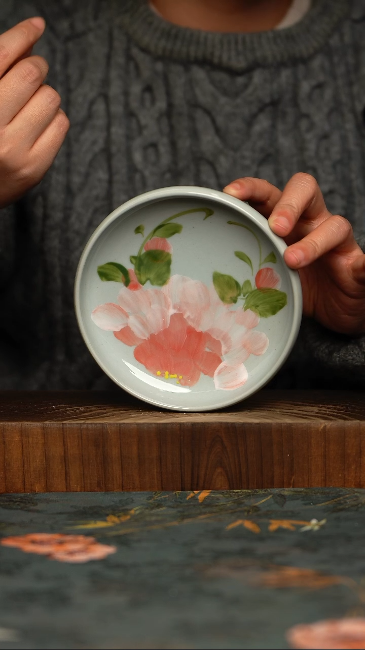 瓷片釉下彩手工手绘同款