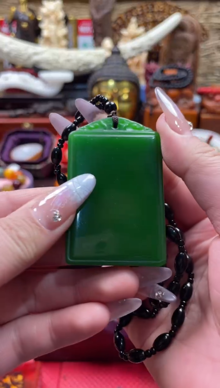 【闪购商品】和田玉挂件未镶嵌和绿无事