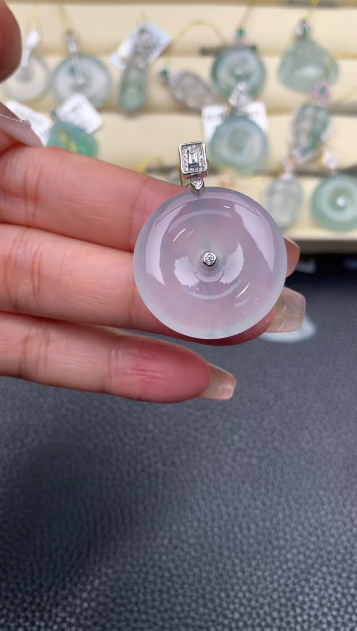 【闪购商品】翡翠颈饰18K金镶嵌D833