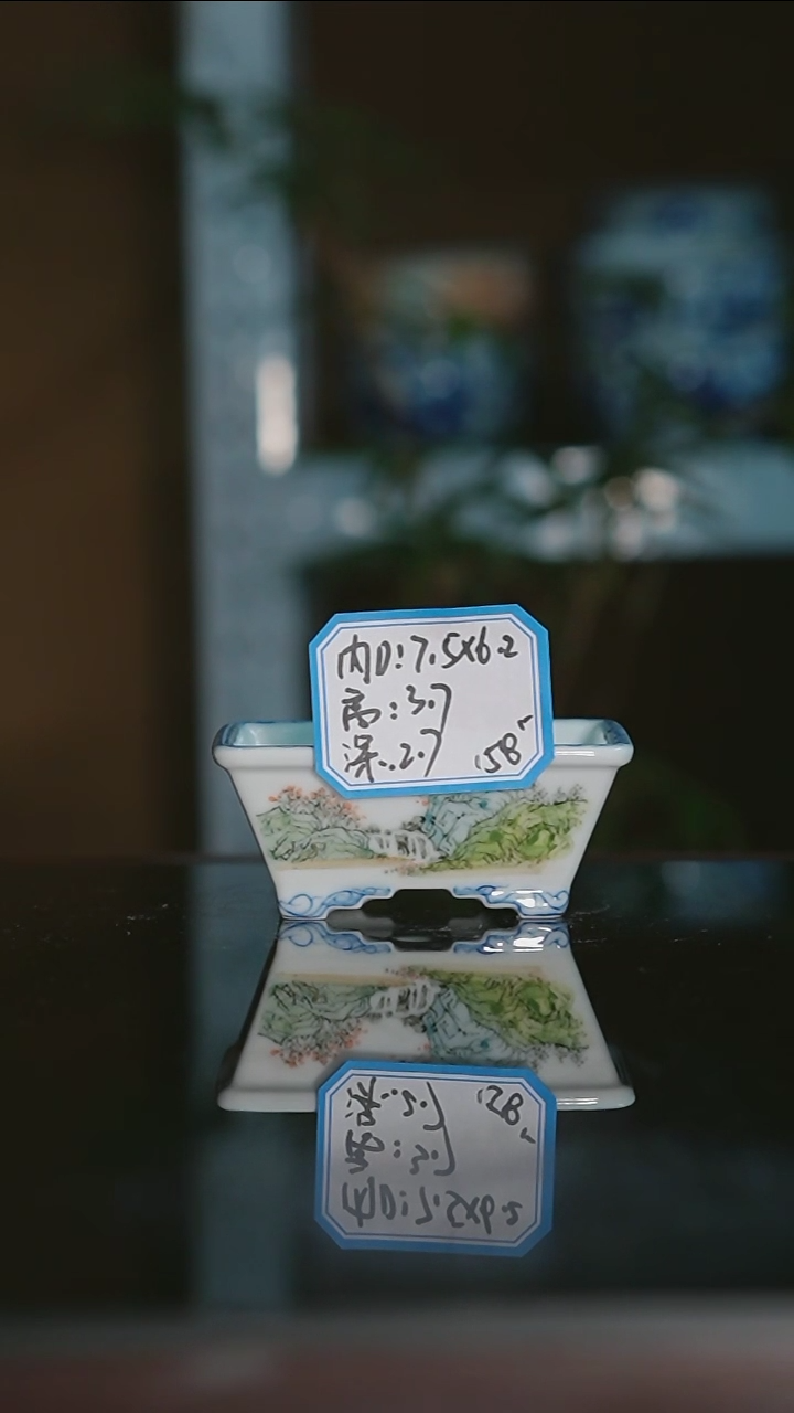 【闪购商品】摆件手绘陶瓷内口7.5*6.2高3.7深