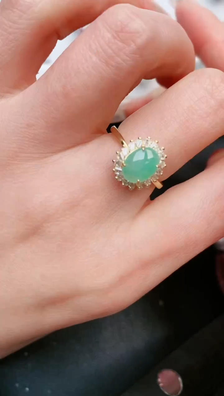 【闪购商品】翡翠戒指银S925镶嵌....