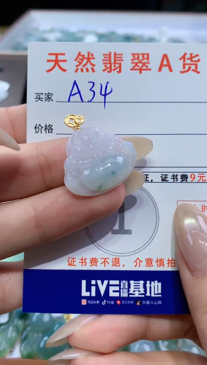 颈饰未镶嵌翡翠天然翡翠A货挂件