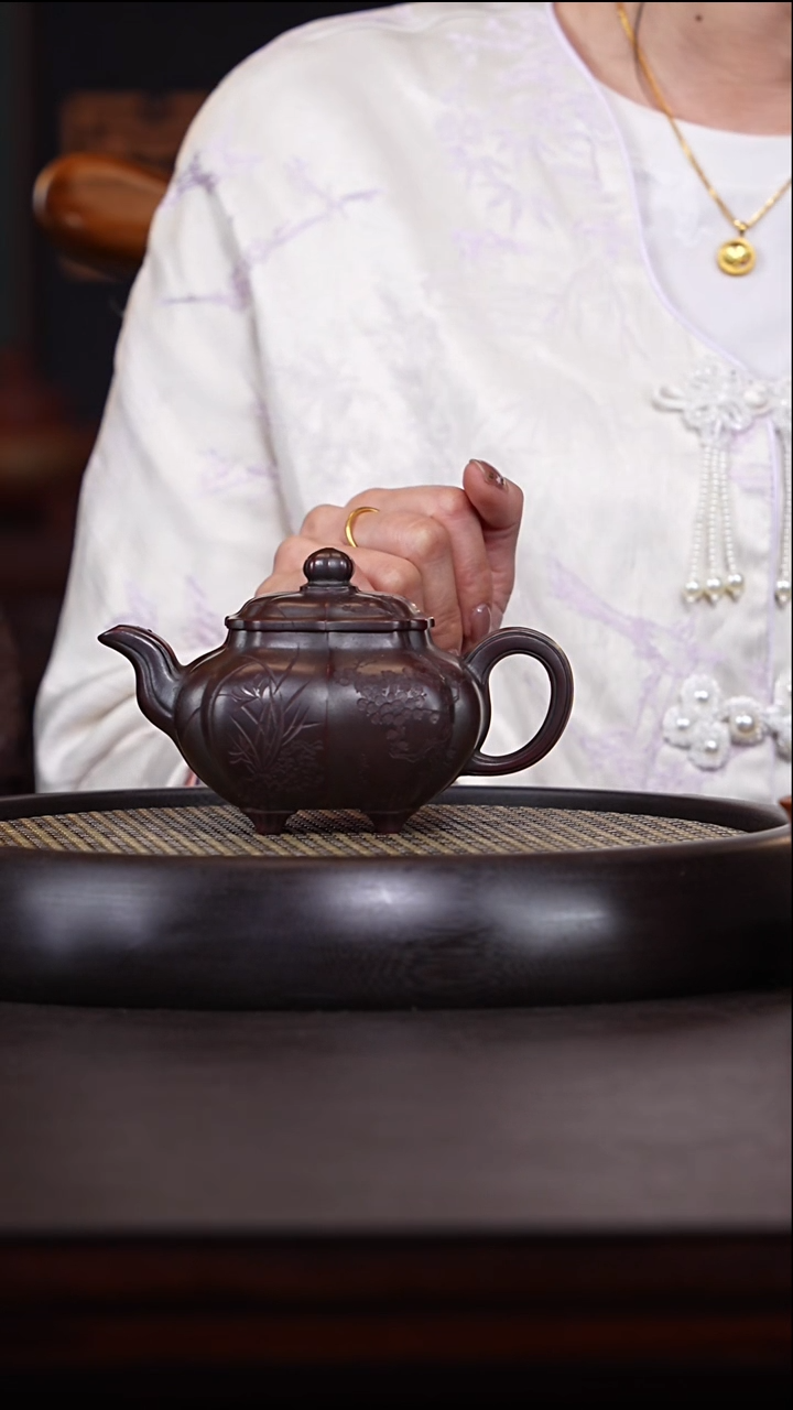 【闪购商品】紫砂茶壶钱玉娟6-20黑墩头传炉