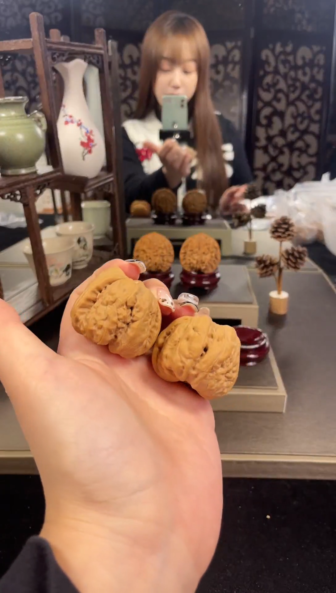 【闪购商品】文玩核桃把件蛤蟆头41尺-32