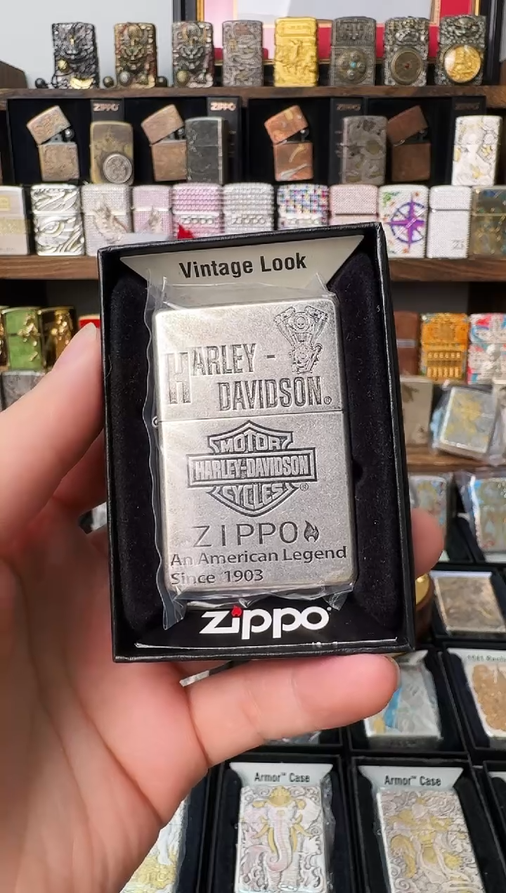 Zippo打火机1937古银哈雷