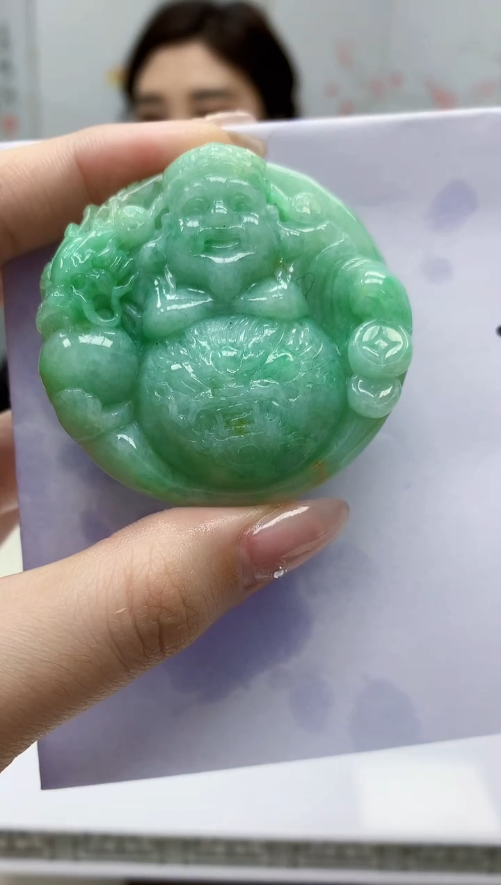 【闪购商品】定制翡翠未镶嵌4829jw-毛货挂件54