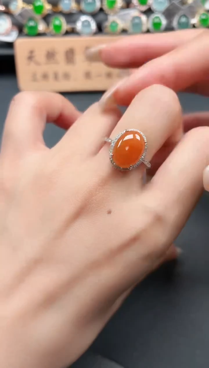 银S925镶嵌戒指翡翠1111