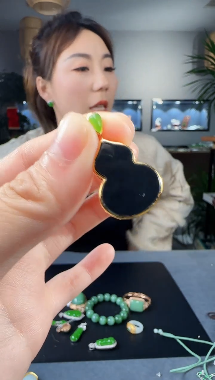 【闪购商品】和田玉银S925镶嵌吊坠(不含链)1
