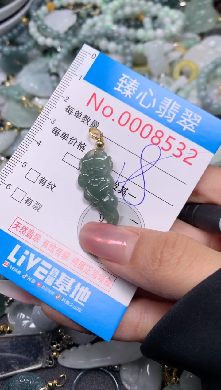 【闪购商品】翡翠颈饰未镶嵌含绳0008532