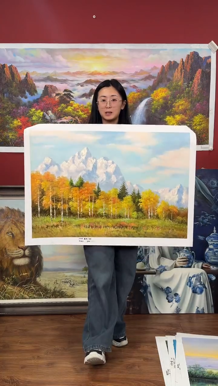 油画【99号】约90*60cm丨朝鲜原创纯手绘孤品油画丨顺丰包邮