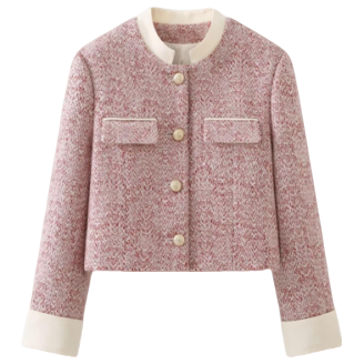  小香风气质轻奢短款时尚休闲复古设计师秋冬外套-8784