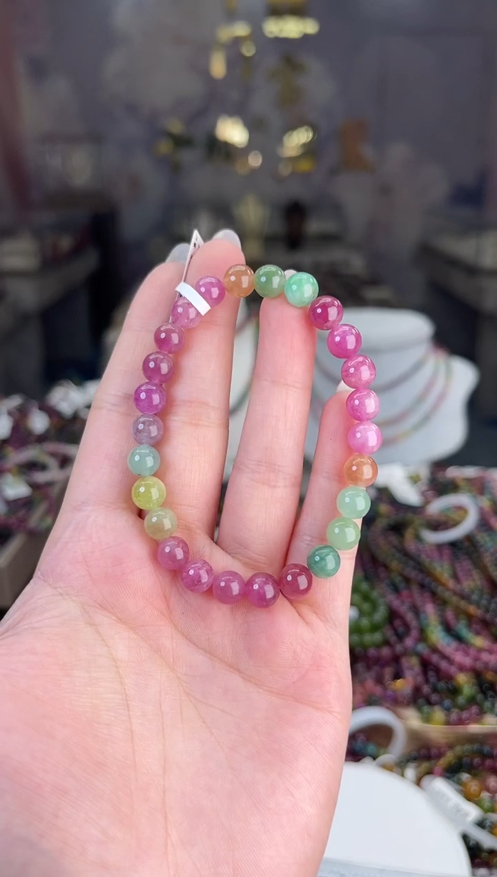 【闪购商品】碧玺/未镶嵌7mm+碧玺多圈多样性发货